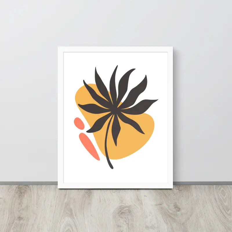 Abstract Floral Harmony Poster - Framed