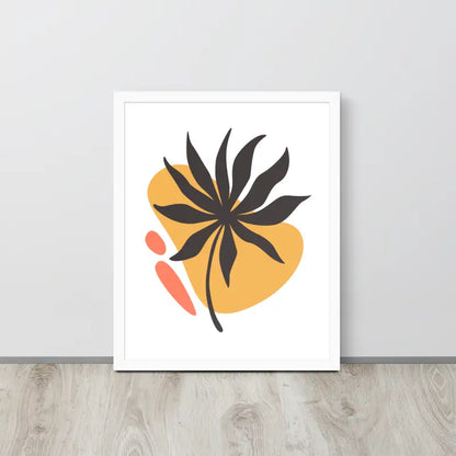 Abstract Floral Harmony Poster - Framed