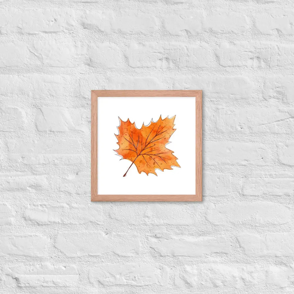Autumn Essence Framed Poster - Red Oak / 12″×12″