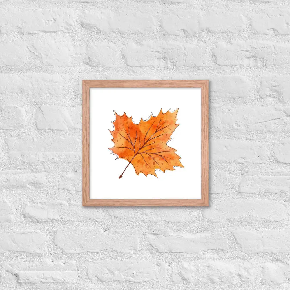 Autumn Essence Framed Poster - Red Oak / 14″×14″