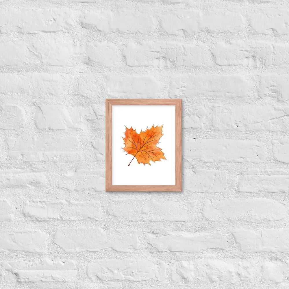 Autumn Essence Framed Poster - Red Oak / 8″×10″