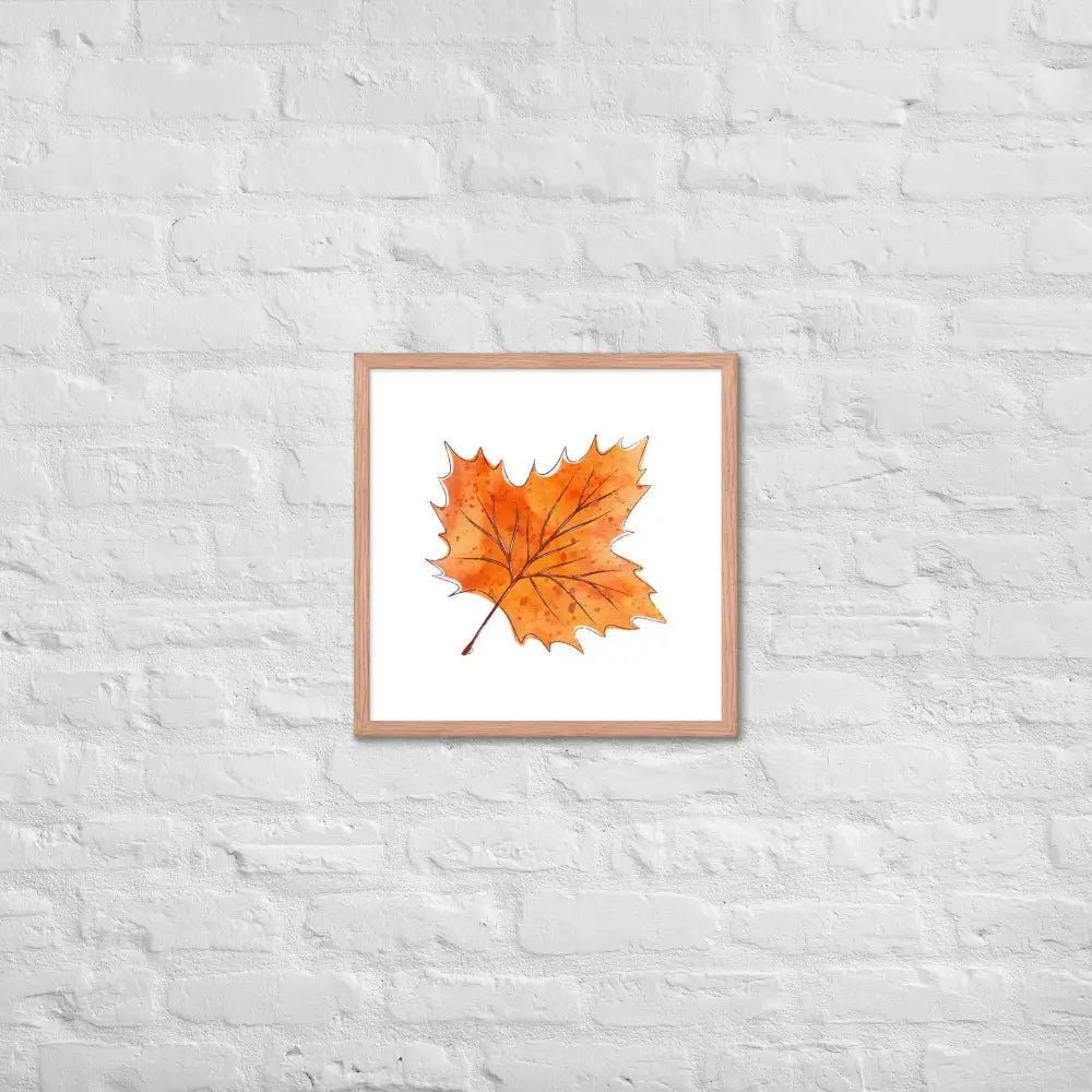 Autumn Essence Framed Poster - Red Oak / 18″×18″