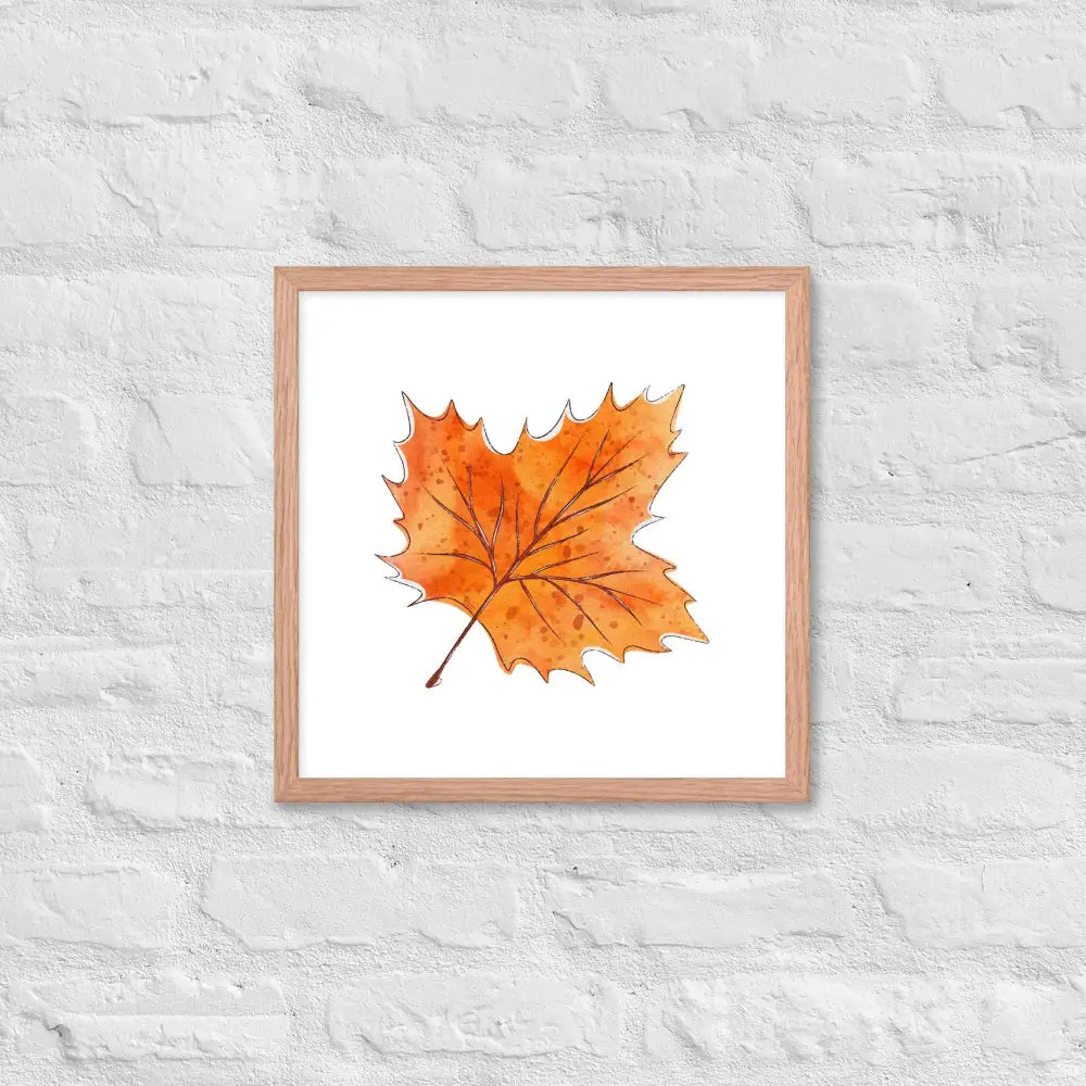 Autumn Essence Framed Poster - Red Oak / 16″×16″