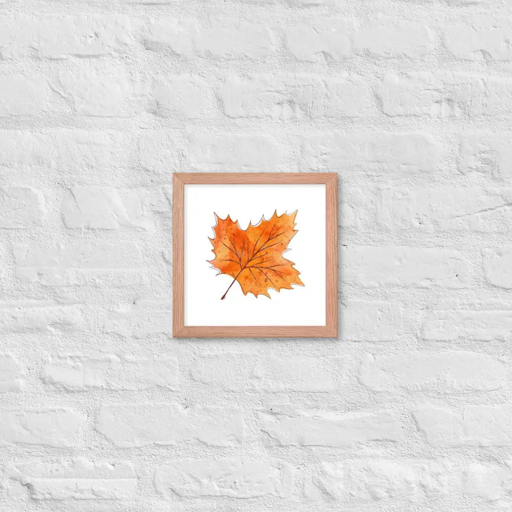 Autumn Essence Framed Poster - Red Oak / 10″×10″