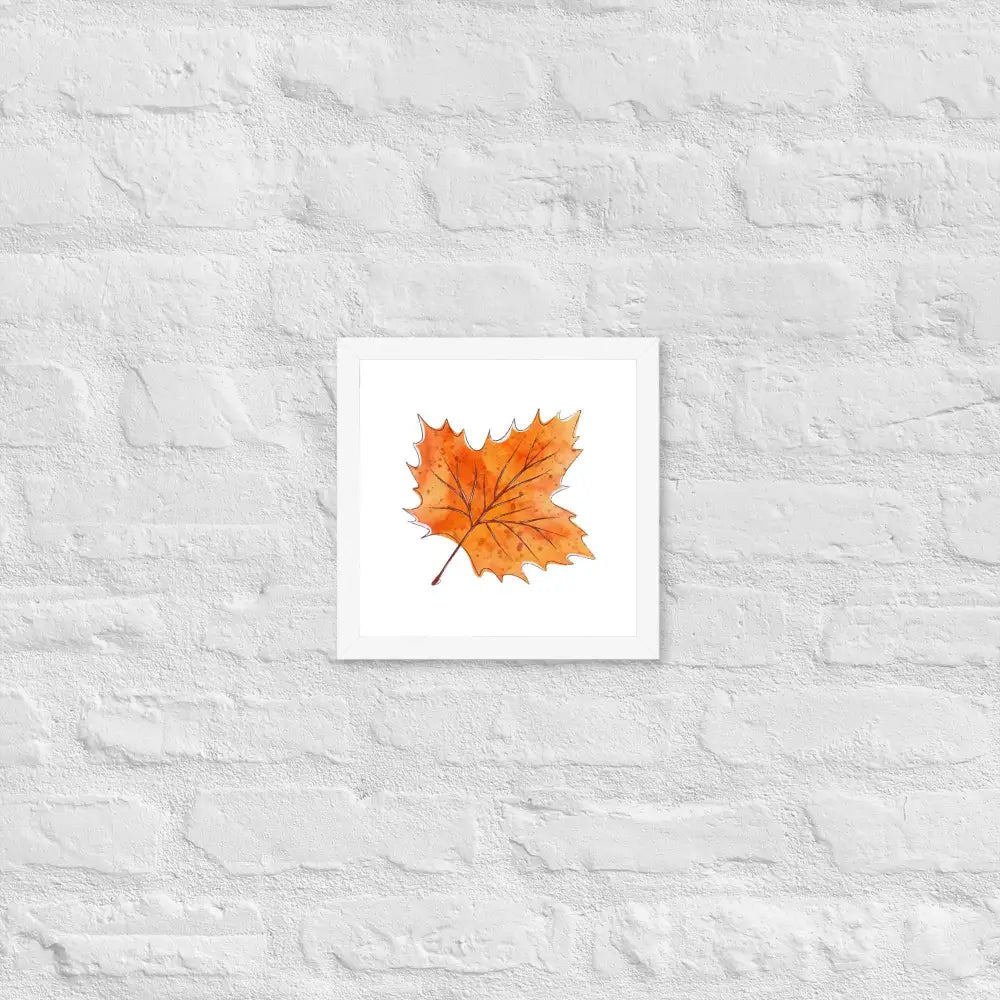 Autumn Essence Framed Poster - White / 10″×10″