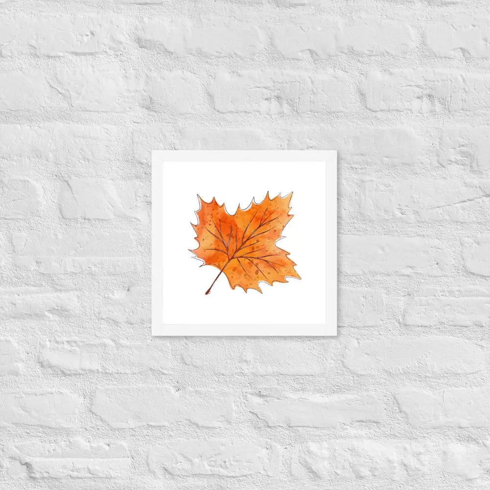 Autumn Essence Framed Poster - White / 12″×12″