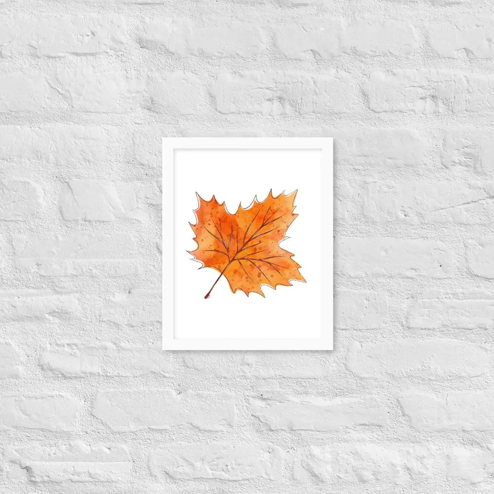 Autumn Essence Framed Poster - White / 11″×14″
