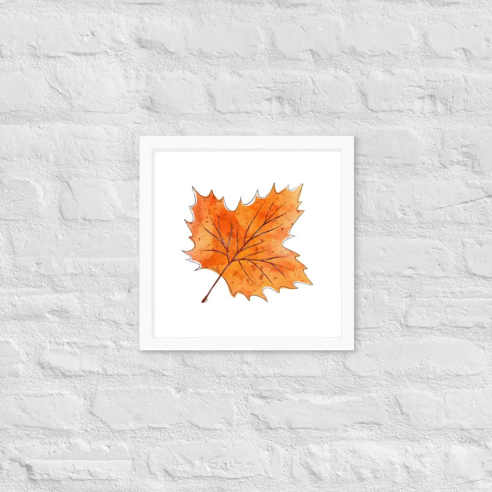 Autumn Essence Framed Poster - White / 14″×14″