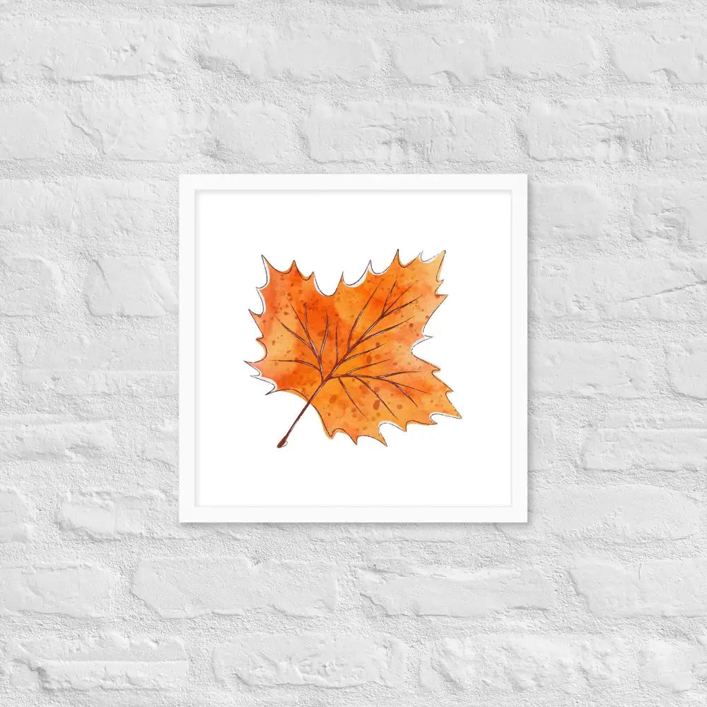 Autumn Essence Framed Poster - White / 16″×16″