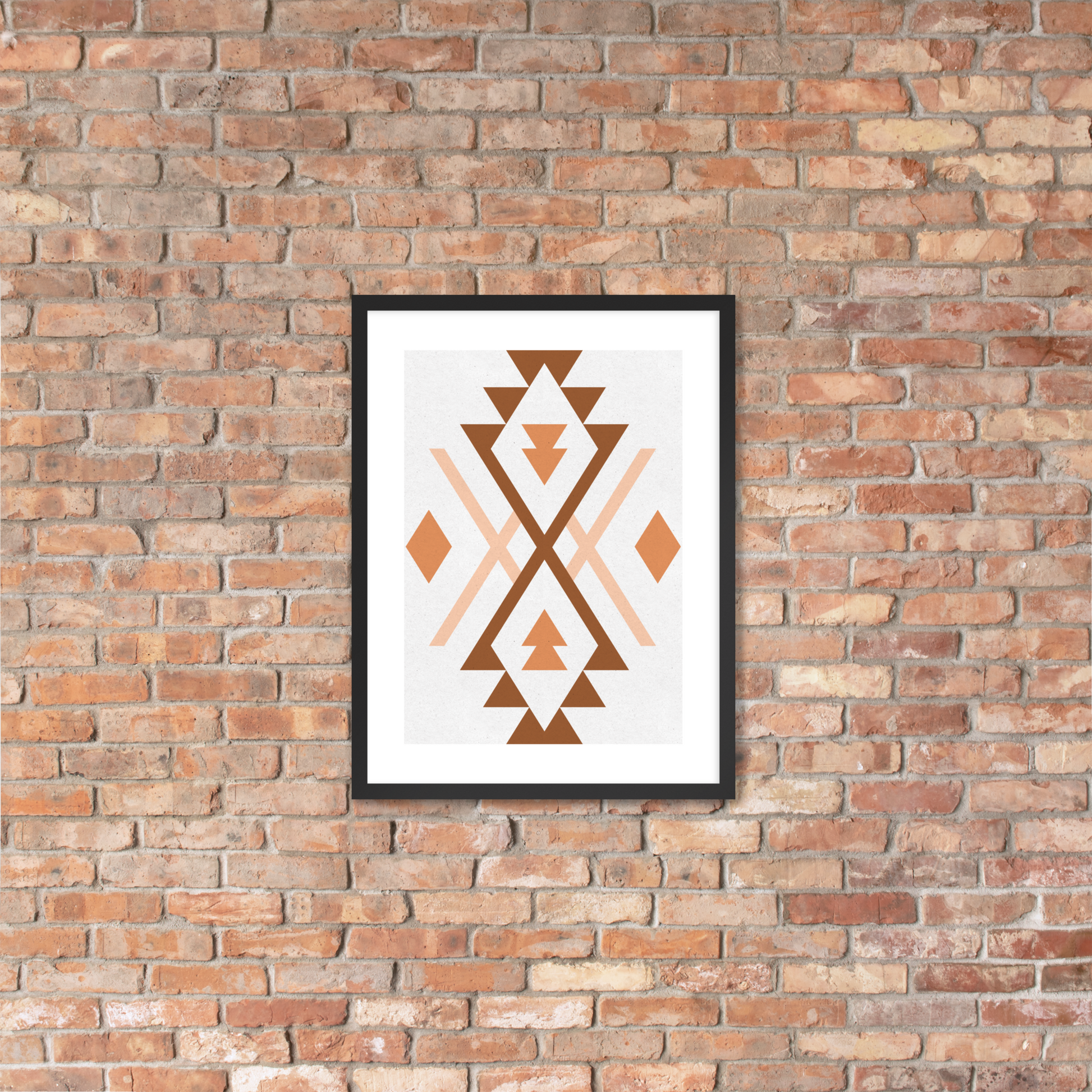 Boho Geometric Wall Art – Tribal-Inspired Framed Poster for Modern & Minimalist Home Décor