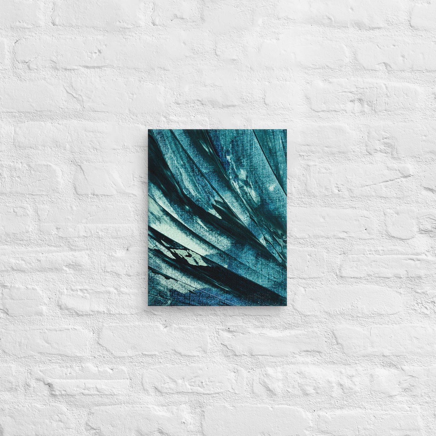 Azure Flow – Bold Abstract Brushstroke Canvas for Artistic & Modern Spaces - StylishKnots
