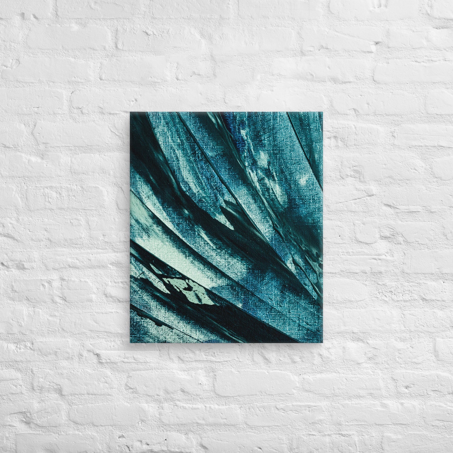 Azure Flow – Bold Abstract Brushstroke Canvas for Artistic & Modern Spaces - StylishKnots