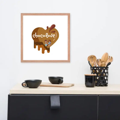Chocolove Framed Art: Kitchen Decor - Red Oak / 16″×16″ - Poster