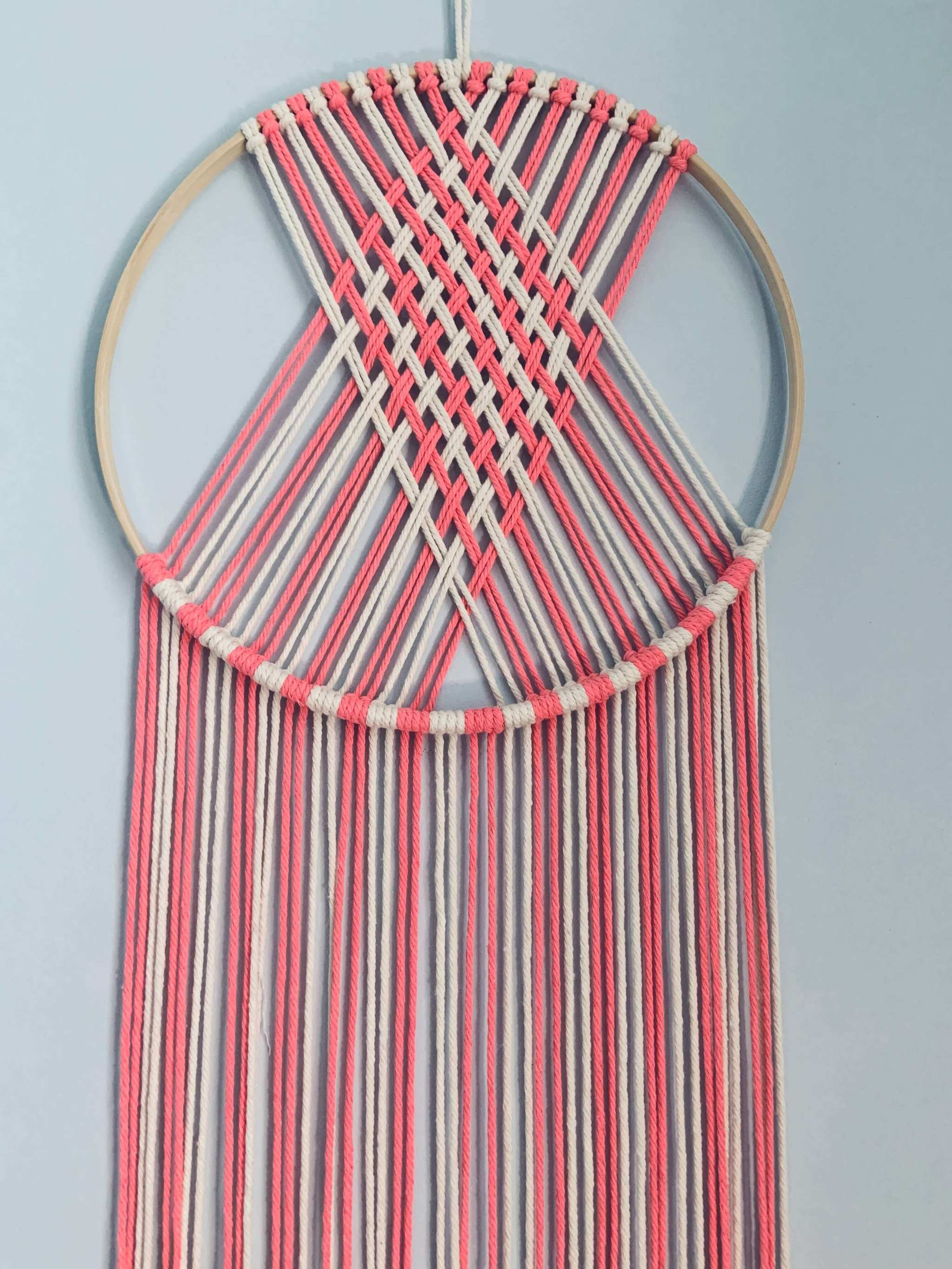 Coral Cascade Macrame Wall Hanging