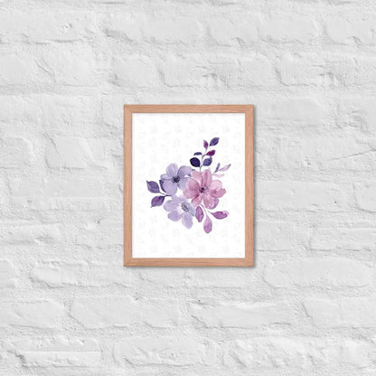 Elegant Floral Bloom Framed Poster - Red Oak / 11″×14″