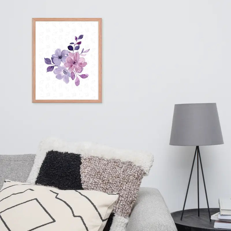 Elegant Floral Bloom Framed Poster
