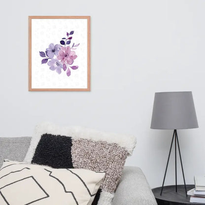 Elegant Floral Bloom Framed Poster