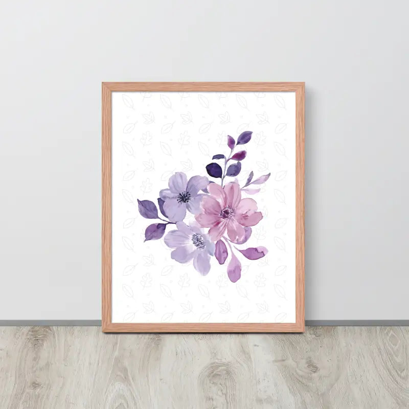 Elegant Floral Bloom Framed Poster