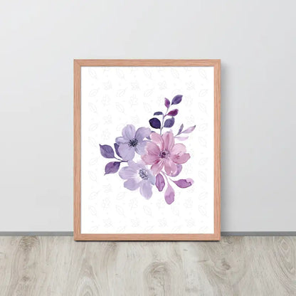 Elegant Floral Bloom Framed Poster