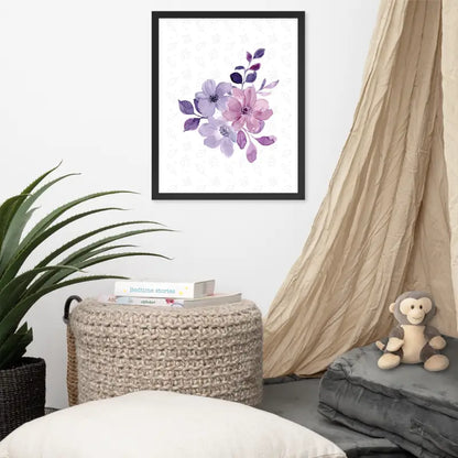 Elegant Floral Bloom Framed Poster