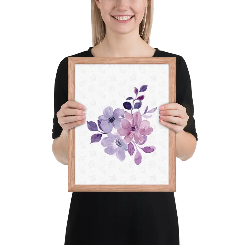 Elegant Floral Bloom Framed Poster