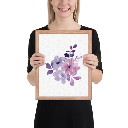 Elegant Floral Bloom Framed Poster