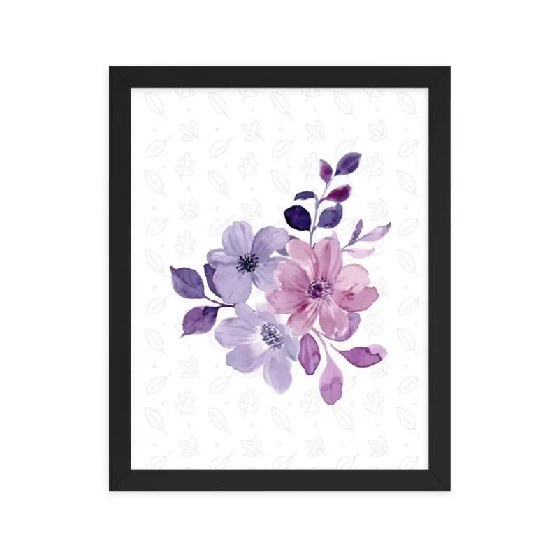 Elegant Floral Bloom Framed Poster