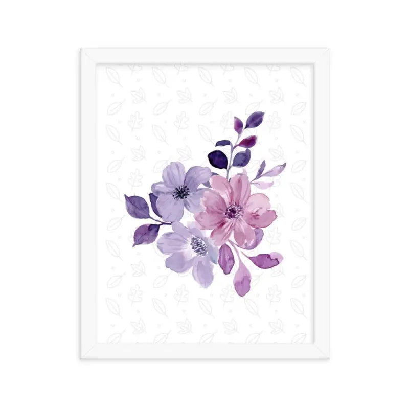 Elegant Floral Bloom Framed Poster