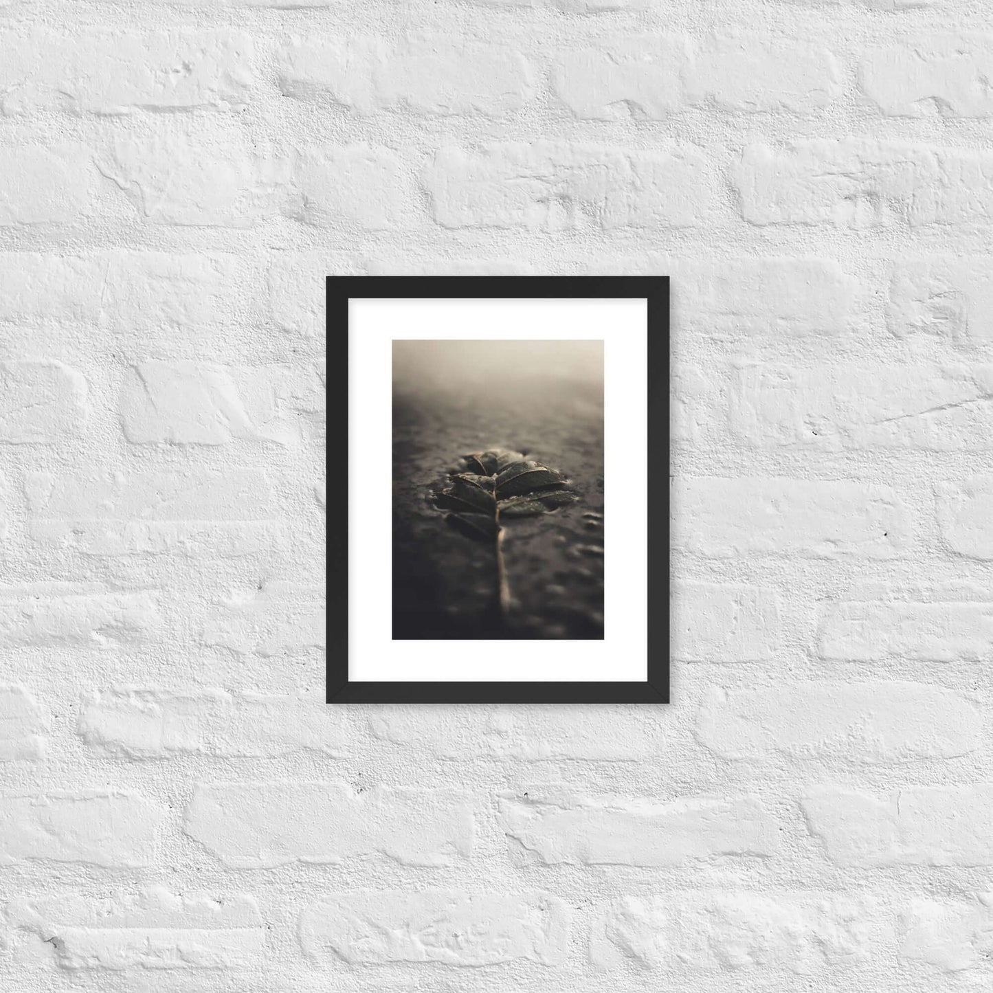 Mystical Nature Framed Poster | Serene Foggy Leaf Wall Art - StylishKnots