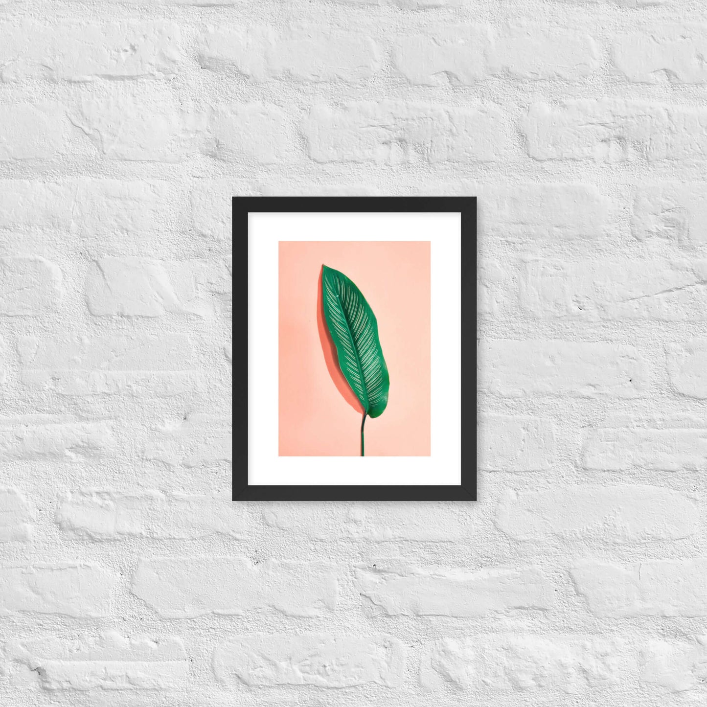 Minimalist Tropical Leaf Framed Poster | Modern Botanical Wall Art - StylishKnots