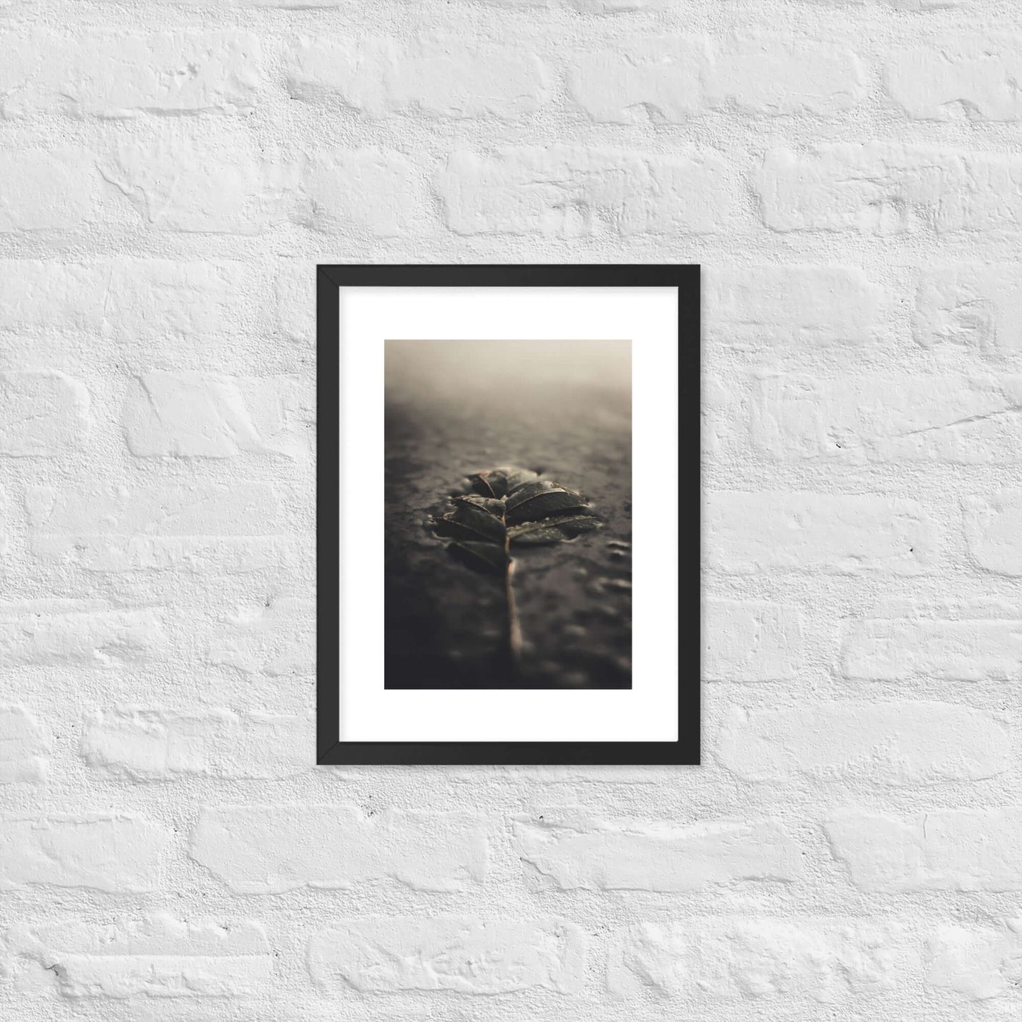 Mystical Nature Framed Poster | Serene Foggy Leaf Wall Art - StylishKnots