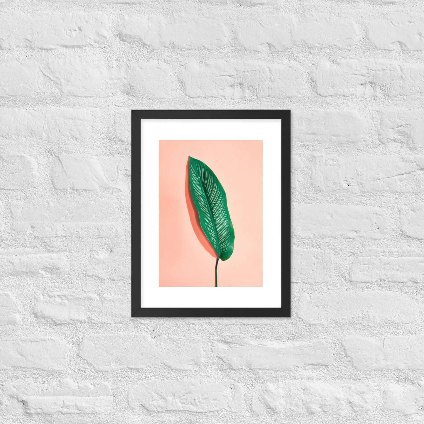Minimalist Tropical Leaf Framed Poster | Modern Botanical Wall Art - StylishKnots