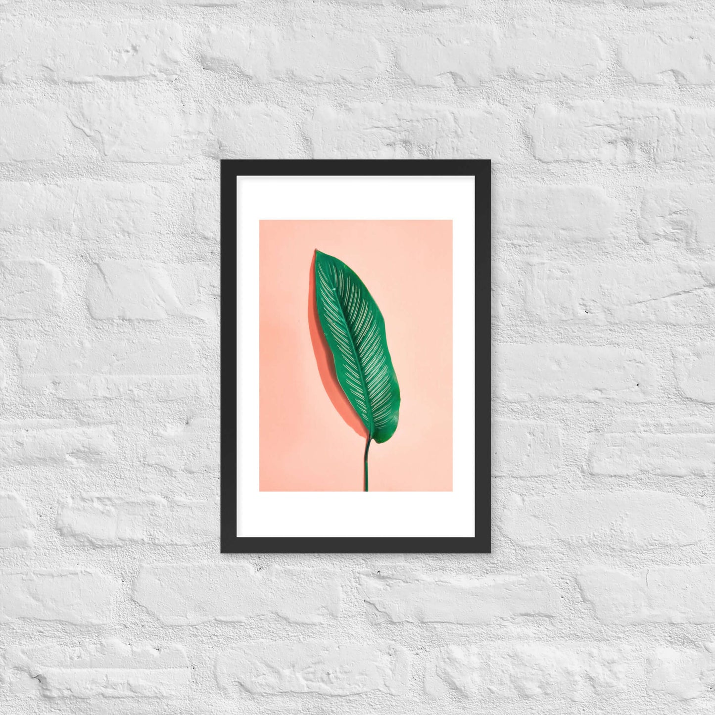 Minimalist Tropical Leaf Framed Poster | Modern Botanical Wall Art - StylishKnots