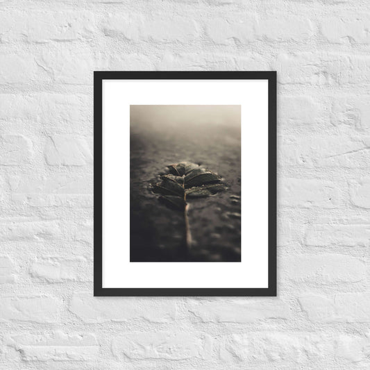 Mystical Nature Framed Poster | Serene Foggy Leaf Wall Art - StylishKnots