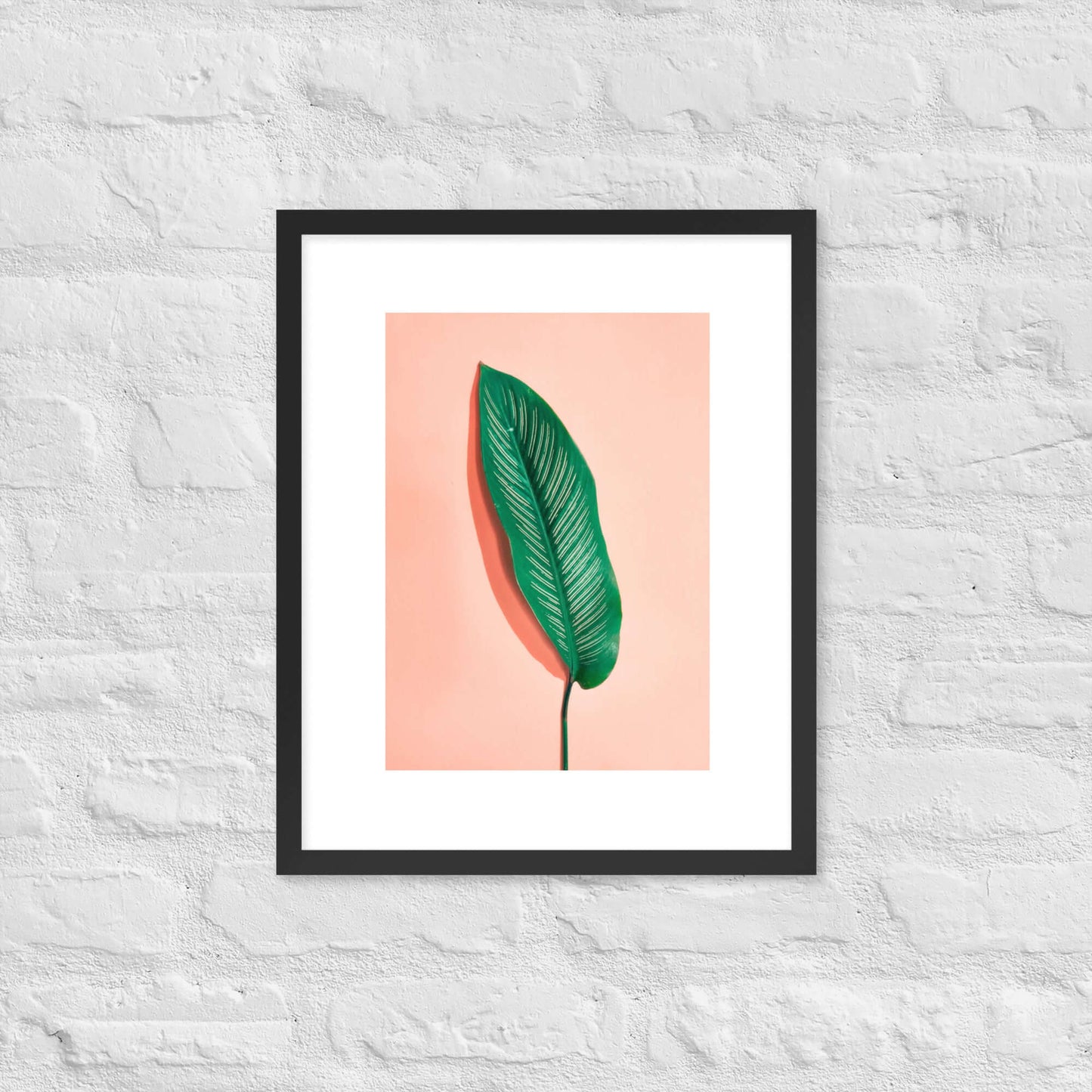 Minimalist Tropical Leaf Framed Poster | Modern Botanical Wall Art - StylishKnots