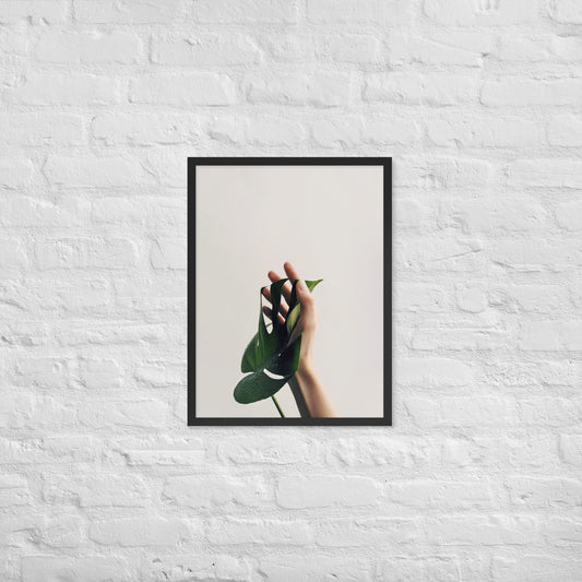 Nature’s Touch – Minimalist Botanical Framed Poster for Modern Interiors - StylishKnots
