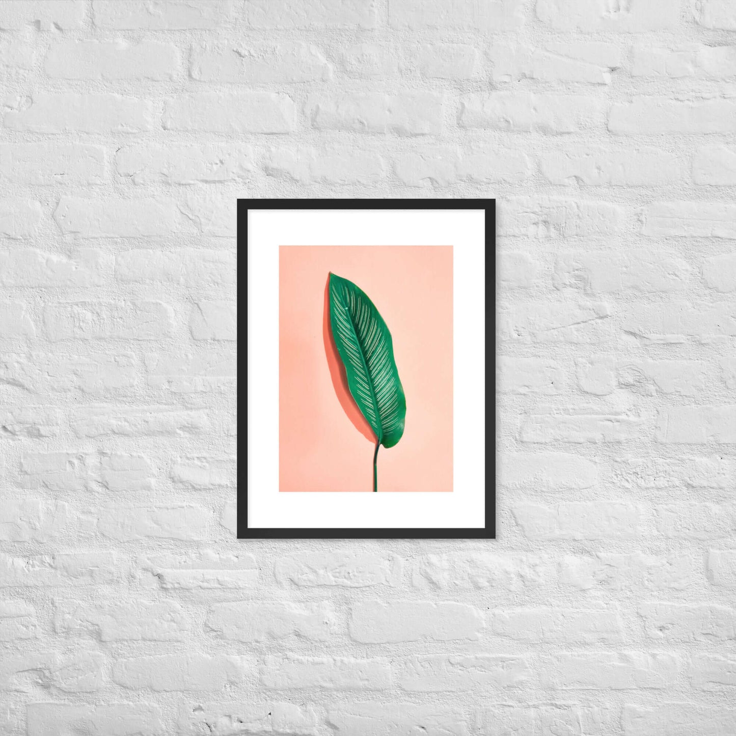 Minimalist Tropical Leaf Framed Poster | Modern Botanical Wall Art - StylishKnots
