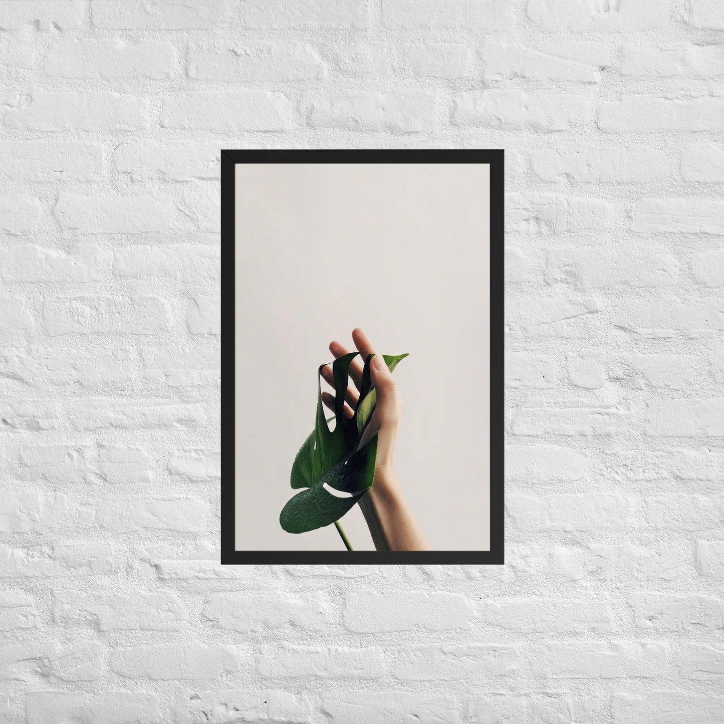 Nature’s Touch – Minimalist Botanical Framed Poster for Modern Interiors - StylishKnots