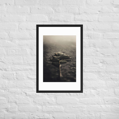 Mystical Nature Framed Poster | Serene Foggy Leaf Wall Art - StylishKnots