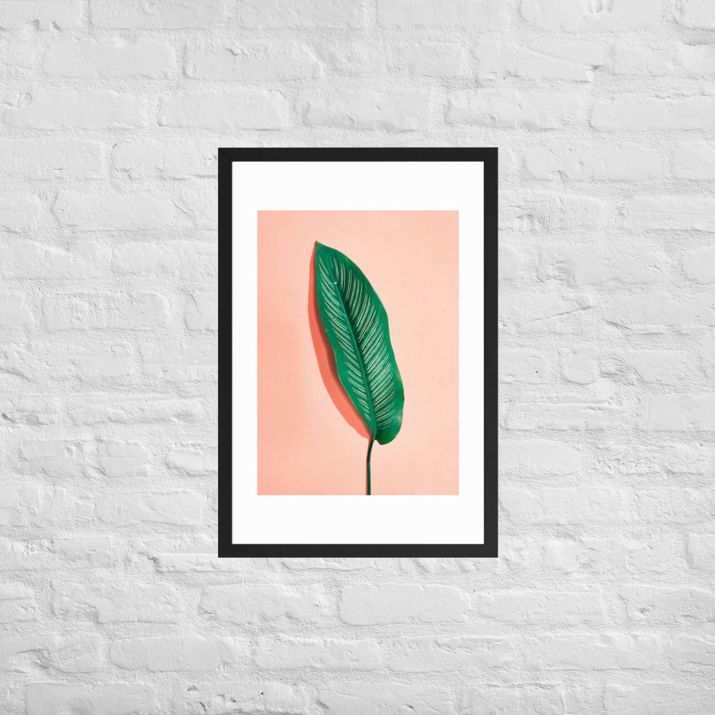 Minimalist Tropical Leaf Framed Poster | Modern Botanical Wall Art - StylishKnots