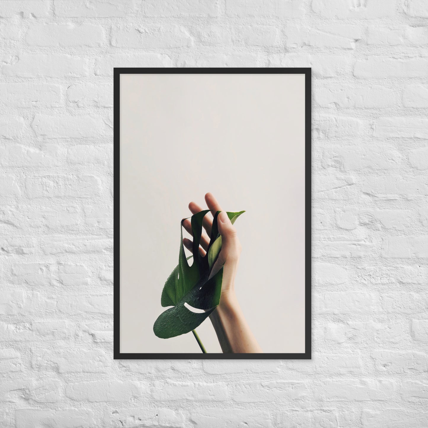 Nature’s Touch – Minimalist Botanical Framed Poster for Modern Interiors - StylishKnots