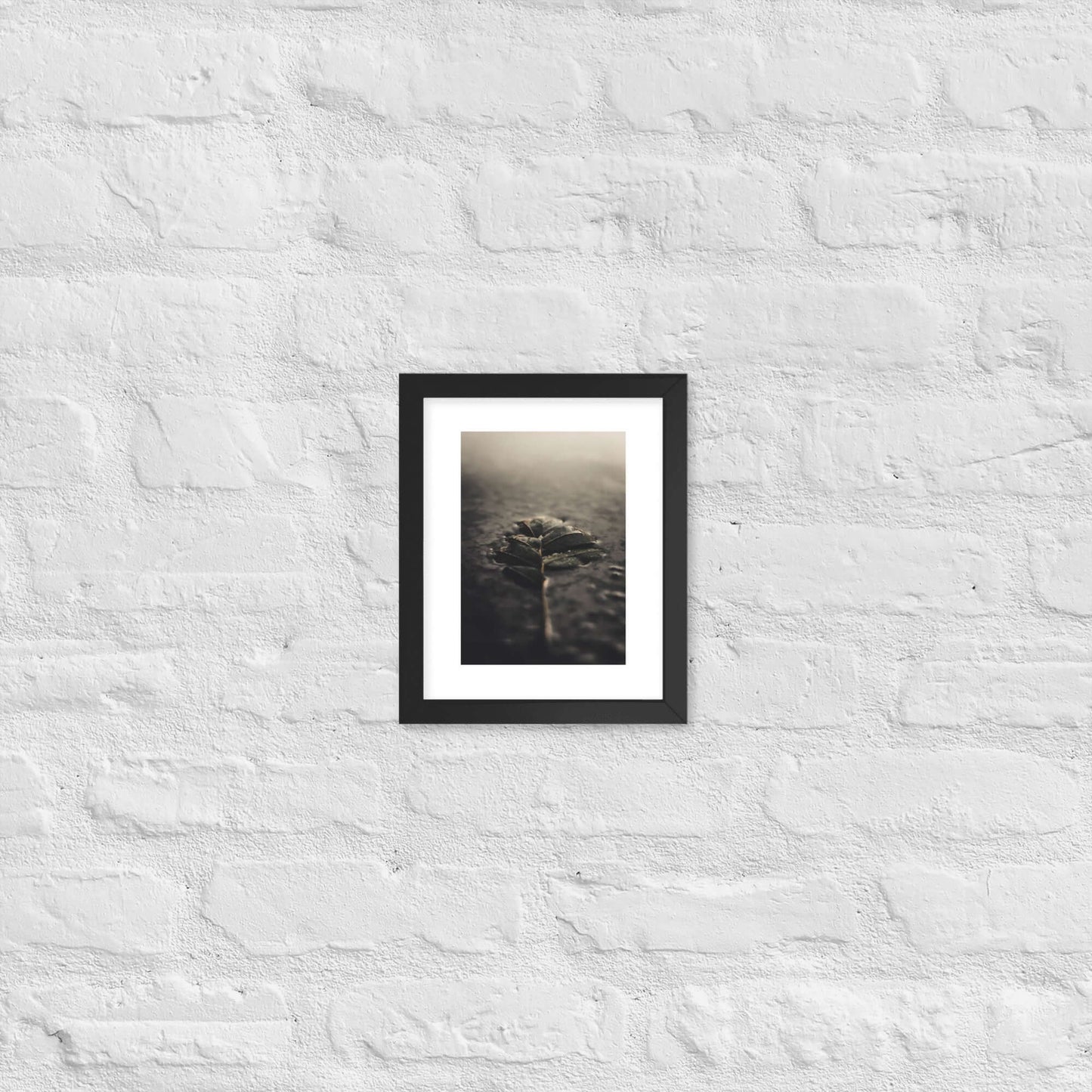 Mystical Nature Framed Poster | Serene Foggy Leaf Wall Art - StylishKnots