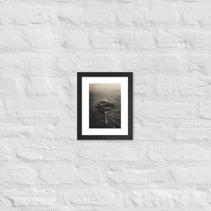 Mystical Nature Framed Poster | Serene Foggy Leaf Wall Art - StylishKnots