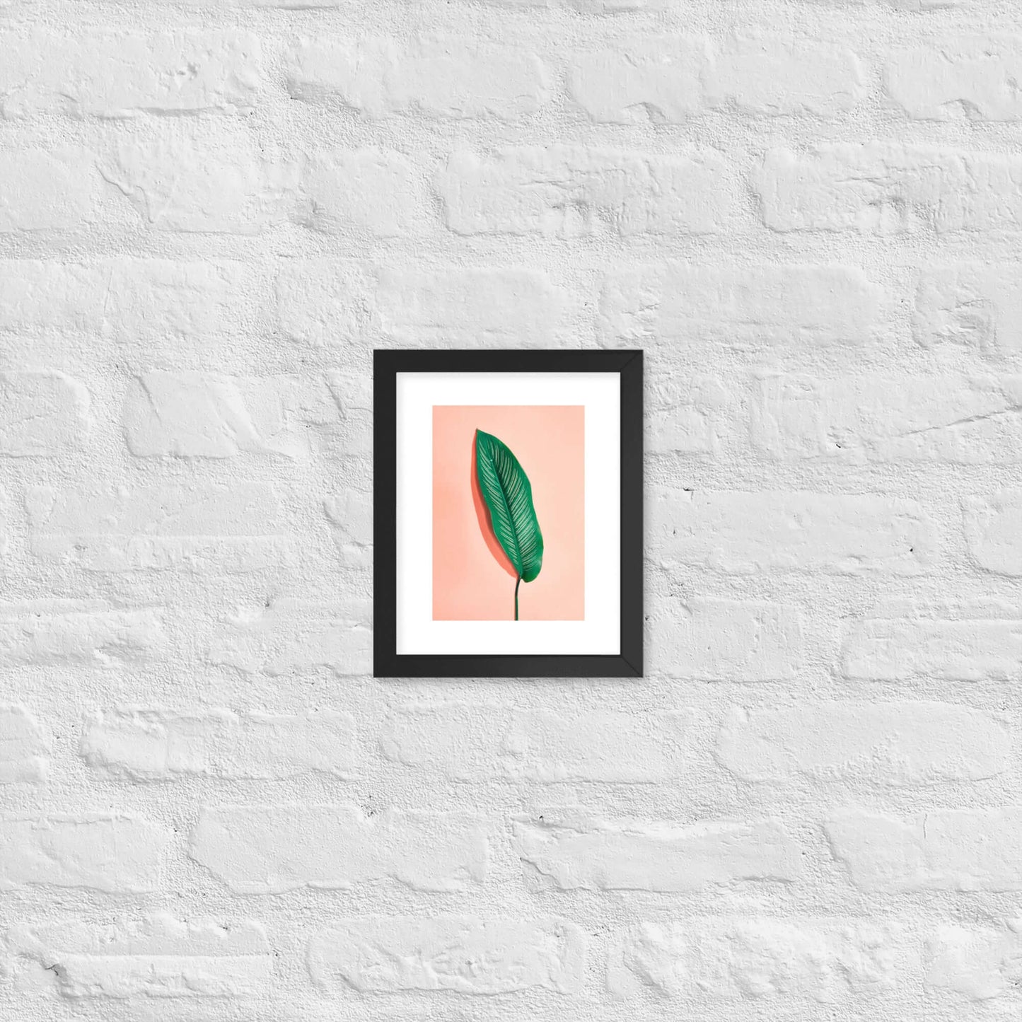 Minimalist Tropical Leaf Framed Poster | Modern Botanical Wall Art - StylishKnots