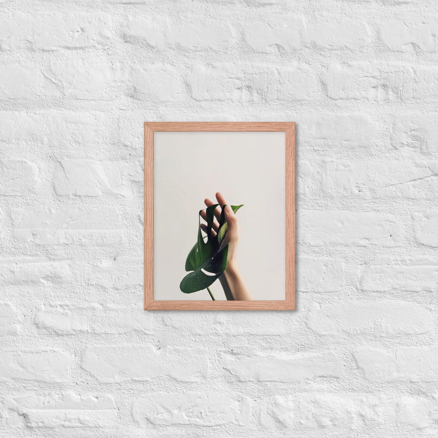 Nature’s Touch – Minimalist Botanical Framed Poster for Modern Interiors - StylishKnots