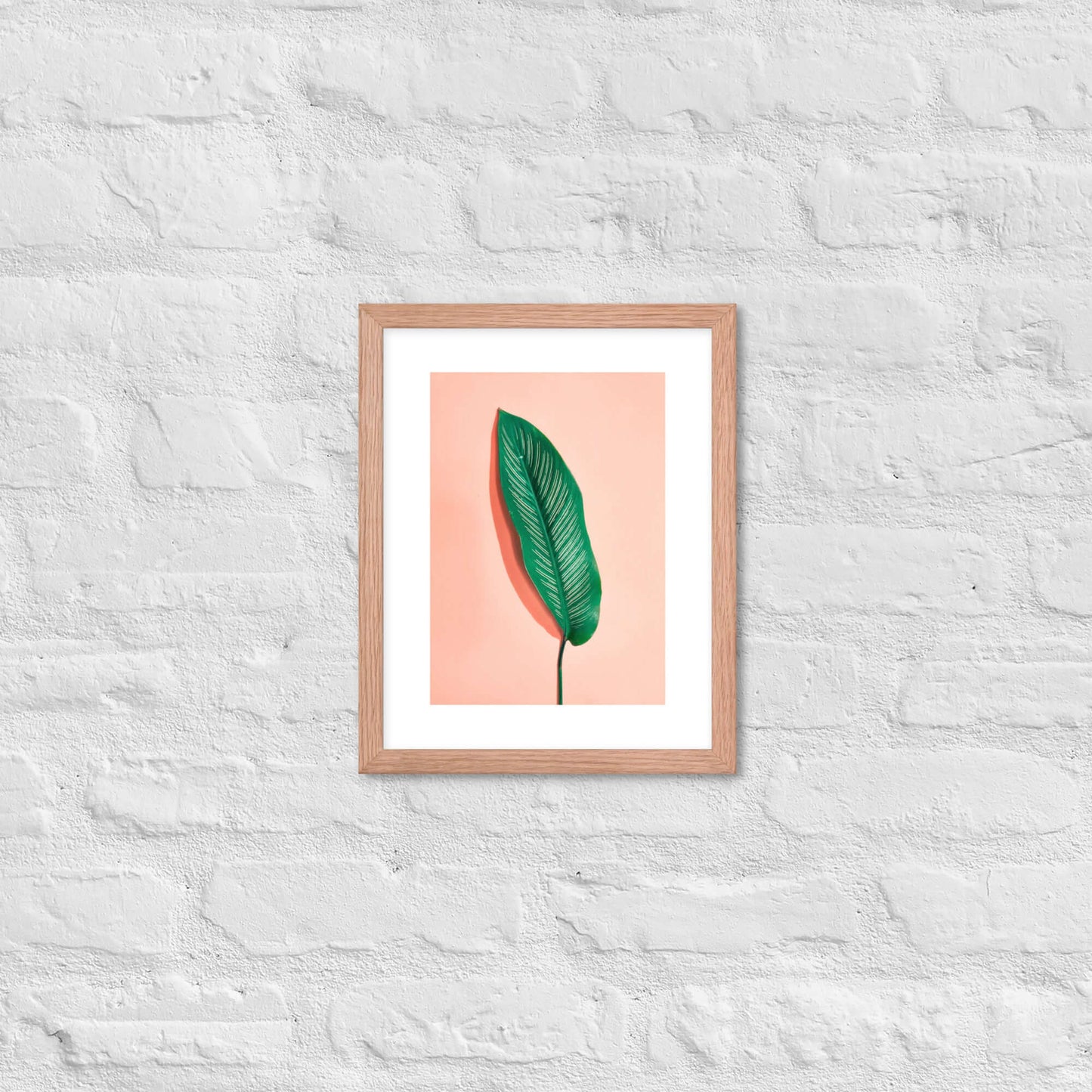 Minimalist Tropical Leaf Framed Poster | Modern Botanical Wall Art - StylishKnots