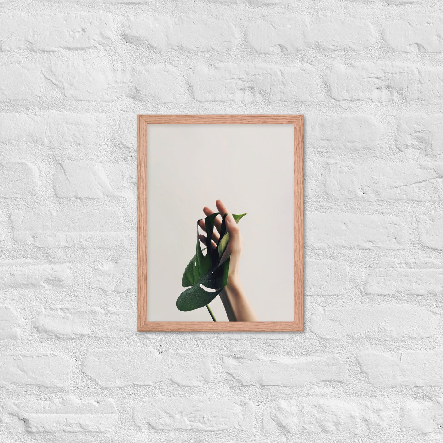 Nature’s Touch – Minimalist Botanical Framed Poster for Modern Interiors - StylishKnots