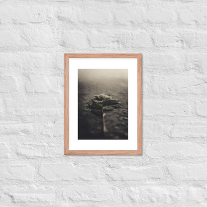 Mystical Nature Framed Poster | Serene Foggy Leaf Wall Art - StylishKnots