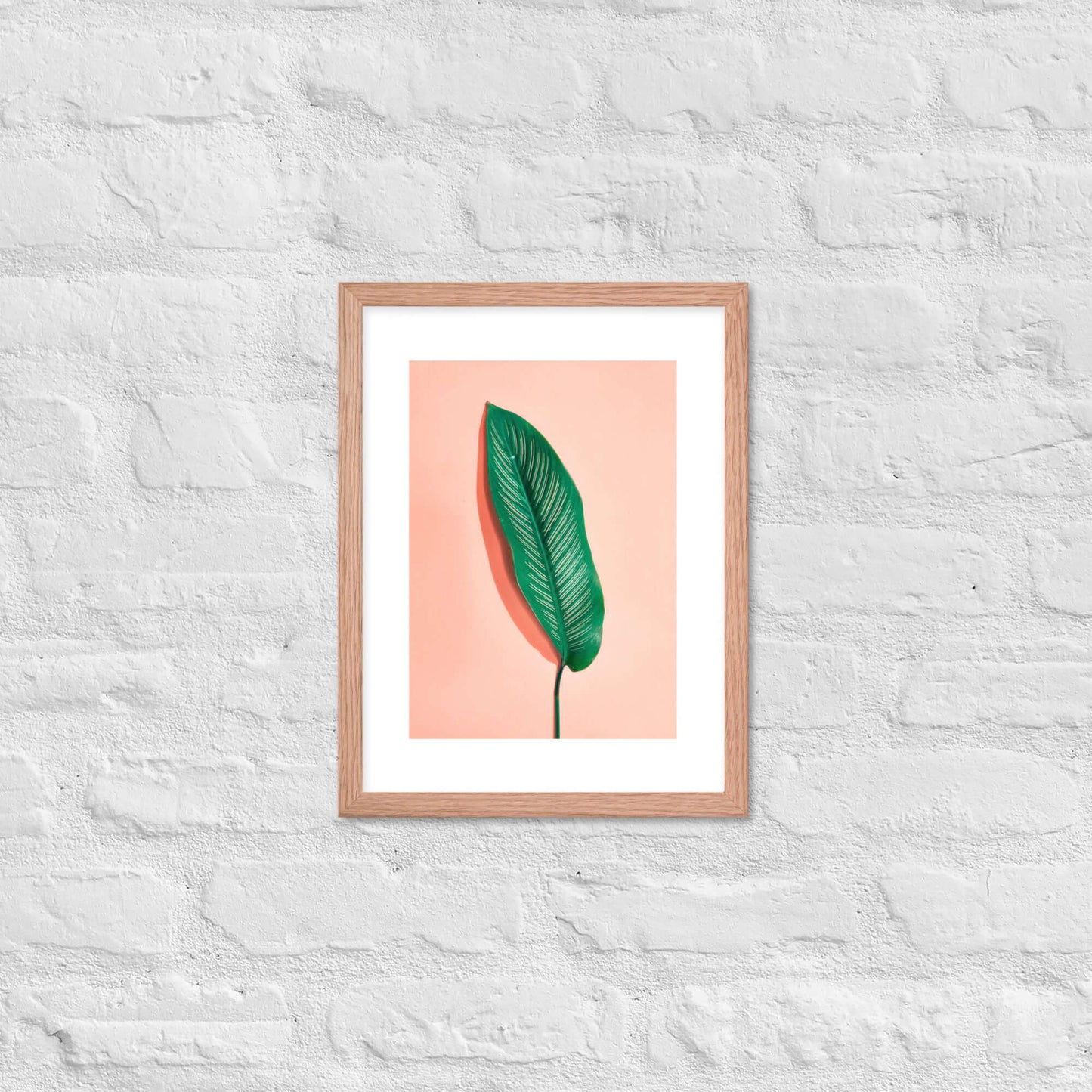 Minimalist Tropical Leaf Framed Poster | Modern Botanical Wall Art - StylishKnots