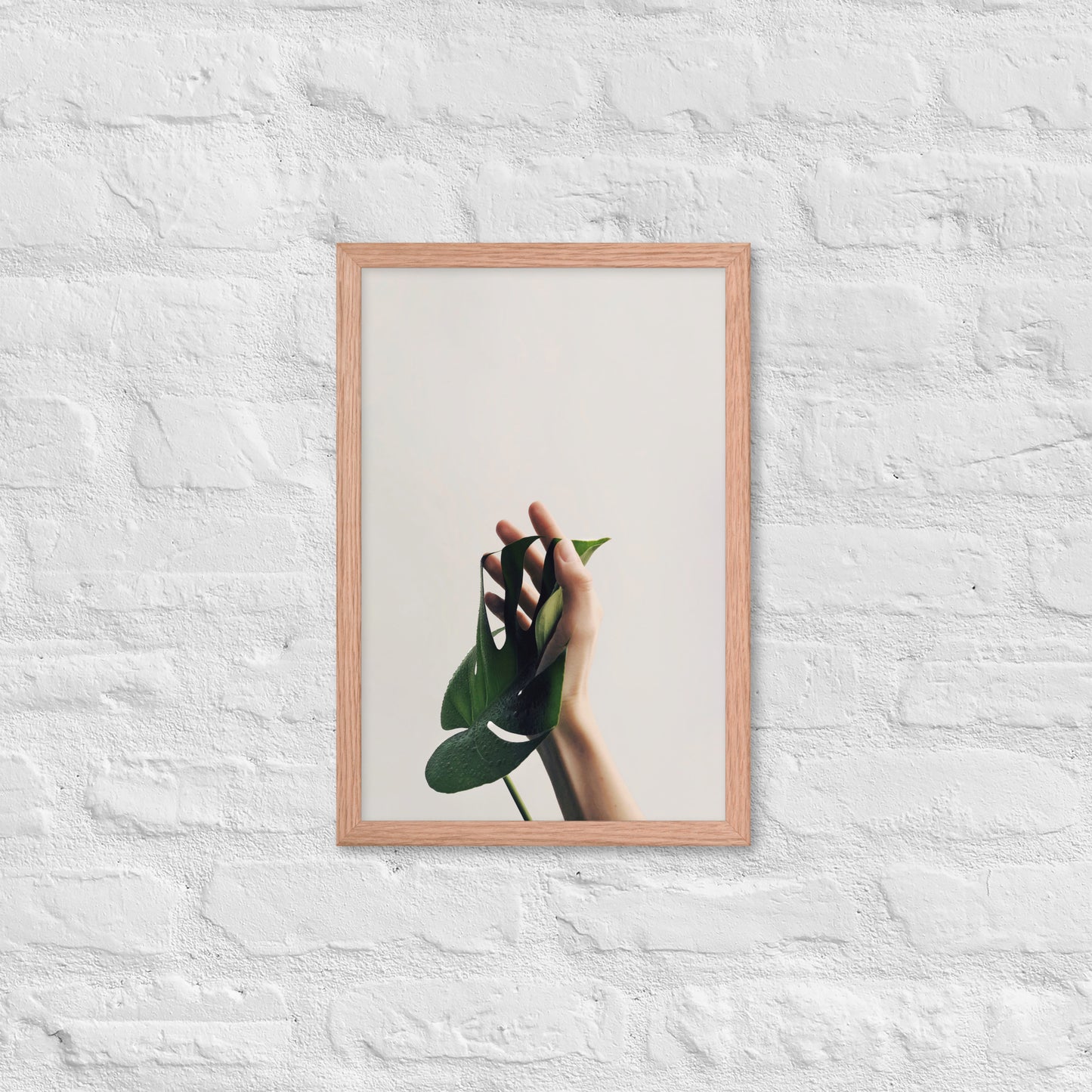 Nature’s Touch – Minimalist Botanical Framed Poster for Modern Interiors - StylishKnots